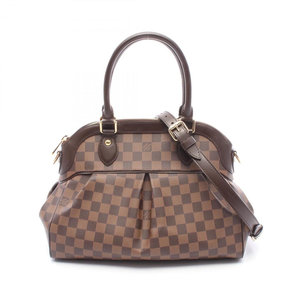 Louis Vuitton Trevi Handbag Canvas Leather Damier Brown